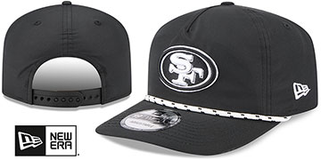 49ers 1920 ROPE SNAPBACK Black-White Hat by New Era