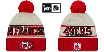 49ers 2023 HISTORIC SIDELINE Knit Beanie Hat by New Era