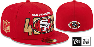 49ers 2023 NFL DRAFT Red Fitted Hat by New Era
