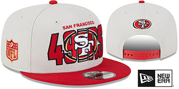 49ers 2023 NFL DRAFT SNAPBACK Stone-Red Hat by New Era