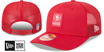 49ers 2025 HOT WEATHER NFL SIDELINE SNAPBACK Red Hat by New Era