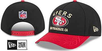 49ers 2025 NFL DRAFT ONSTAGE M-CROWN SNAPBACK Black-Red Hat by New Era