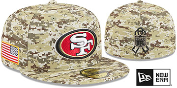 49ers 2025 SALUTE-TO-SERVICE Digital Desert Storm Fitted Hat by New Era