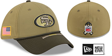 49ers 2025 SALUTE-TO-SERVICE FLEX Olive-Dark Green Hat by New Era