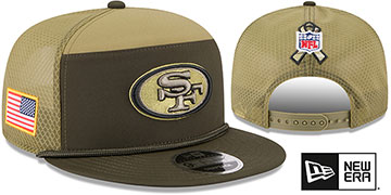 49ers 2025 SALUTE-TO-SERVICE SNAPBACK Dark Green-Olive Hat by New Era