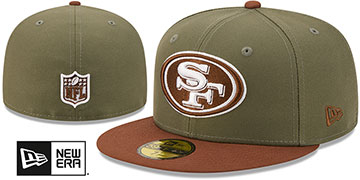 49ers 2026 COLOR PACK Olive-Rust Fitted Hat by New Era