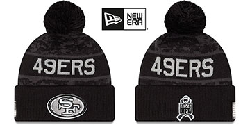 49ers 2026 SALUTE-TO-SERVICE Dark Digital Camo Knit Beanie Hat by New Era