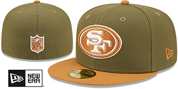 49ers 2T COLOR PACK Olive-Tan Fitted Hat by New Era