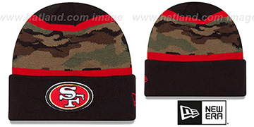 49ers ARMY CAMO FILLZ Knit Beanie Hat by New Era