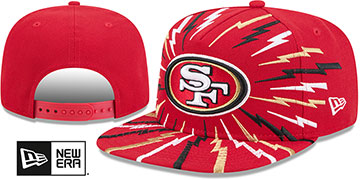 49ers BOLT A-FRAME SNAPBACK Red Hat by New Era
