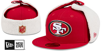49ers CLASSIC DOGEAR Red Fitted Hat by New Era