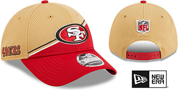 49ers DASHMARK SIDELINE SNAPBACK Gold-Red Hat by New Era