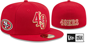 49ers DECEPTOR Red Fitted Hat by New Era