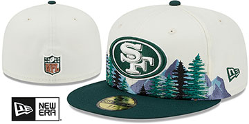 49ers EVERGREEN White-Green Fitted Hat by New Era