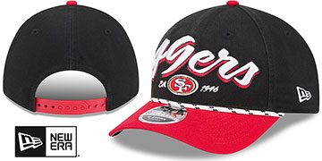 49ers TEAM LOYAL M-CROWN SNAPBACK Black-Red Hat by New Era