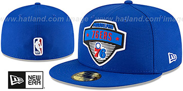 76ers 2020 NBA TIP OFF Royal Fitted Hat by New Era