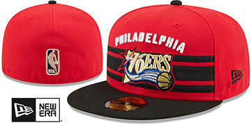 76ers 2026 NBA TIP OFF Red-Black Fitted Hat by New Era