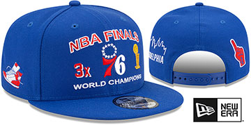 76ers 'FINALS CHAMPIONS SNAPBACK' Royal Hat by New Era