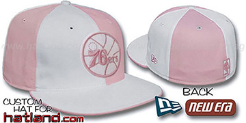 76ers HW PINWHEEL White-Pink Fitted Hat by New Era