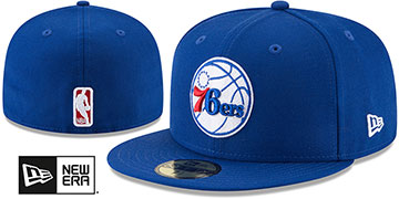 76ers NBA TEAM-BASIC Royal Fitted Hat by New Era