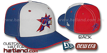 76ers PINWHEEL White-Royal-Red Fitted Hat by New Era