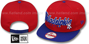 76ers SNAP-IT-BACK SNAPBACK Red-Royal Hat by New Era