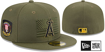 Angels 2023 ARMED FORCES STARS N STRIPES Hat by New Era