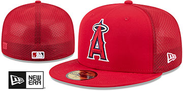 Angels 2026 'BATTING PRACTICE' Red Fitted Hat by New Era