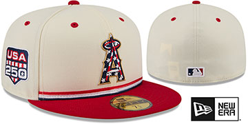 Angels 2026 JULY 4TH STARS N STRIPES Fitted Hat by New Era