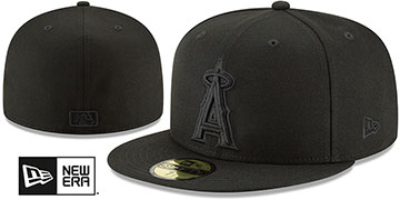 Angels BLACKOUT Fitted Hat by New Era