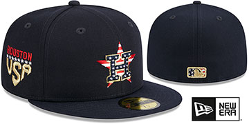 Astros 2023 JULY 4TH STARS N STRIPES Fitted Hat by New Era