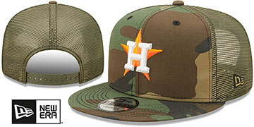 Astros ARMY CAMO TRUCKER Hat by New Era