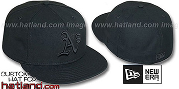 Athletics 'BLACKOUT' Fitted Hat by New Era