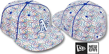 Athletics BRUSHED-ART White-Multi Fitted Hat by New Era