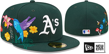 Athletics SIDE-BLOOM Green Fitted Hat by New Era
