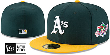 Athletics WORLD SERIES SIDE PATCH Fitted Hat by New Era