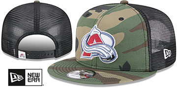 Avalanche ARMY CAMO TRUCKER Woodland-Black Hat by New Era