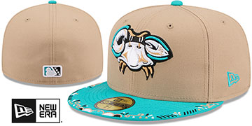 Baysox 2026 COPA DE LA DIVERSION Tan-Teal Fitted Hat by New Era