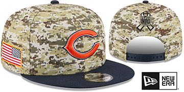 Bears 2025 SALUTE-TO-SERVICE SNAPBACK Desert Storm-Navy Hat by New Era