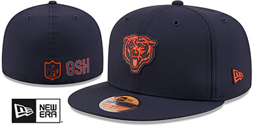 Bears 2026 NFL HISTORIC SIDELINE Navy Fitted Hat by New Era