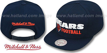 Bears 'NFL-BLOCKER SNAPBACK' Navy Hat by Mitchell and Ness