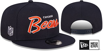 Bears SCRIPT-UP SNAPBACK Navy Hat by New Era