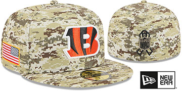 Bengals 2025 SALUTE-TO-SERVICE Digital Desert Storm Fitted Hat by New Era
