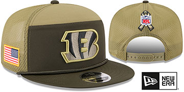 Bengals 2025 SALUTE-TO-SERVICE SNAPBACK Dark Green-Olive Hat by New Era