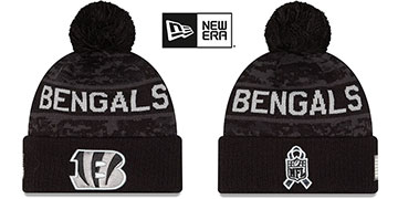 Bengals 2026 SALUTE-TO-SERVICE Dark Digital Camo Knit Beanie Hat by New Era