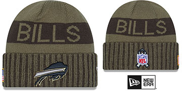 Bills 2025 SALUTE-TO-SERVICE Olive Knit Beanie Hat by New Era