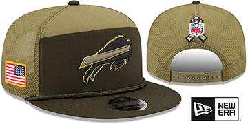 Bills 2025 SALUTE-TO-SERVICE SNAPBACK Dark Green-Olive Hat by New Era