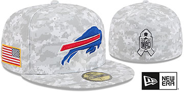 Bills 2025 SALUTE-TO-SERVICE Snow White Digital Fitted Hat by New Era