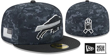 Bills 2026 SALUTE-TO-SERVICE Dark Digital Camo-Black Fitted Hat by New Era