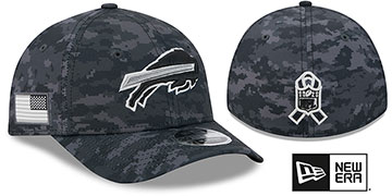 Bills 2026 SALUTE-TO-SERVICE FLEX Dark Digital Camo-Black Hat by New Era